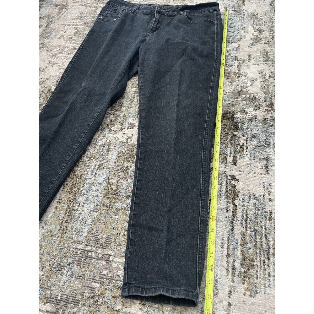 GIVE ME FIVE Women's Blue Denim Jeans Size 16 Embroidered Rhinestone Pockets - Picture 5 of 6